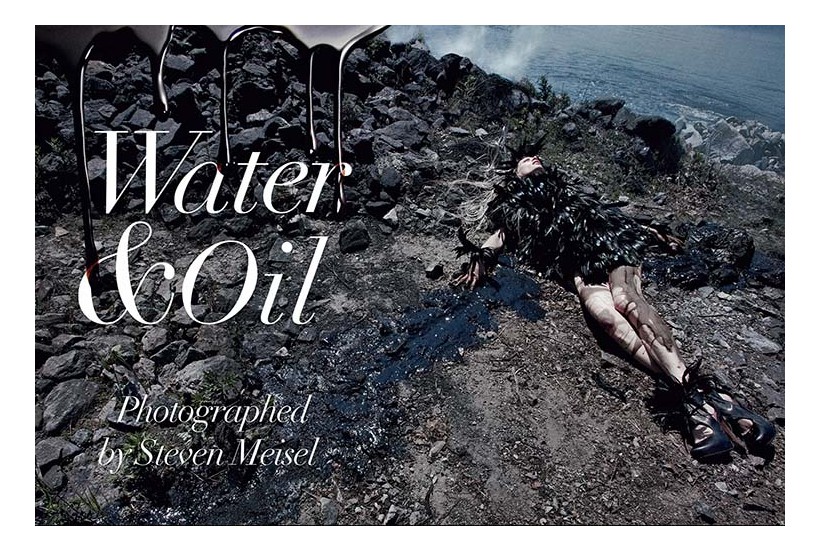 Photo by Steven Meisel, Vogue Italia
August 2010, Water and Oil